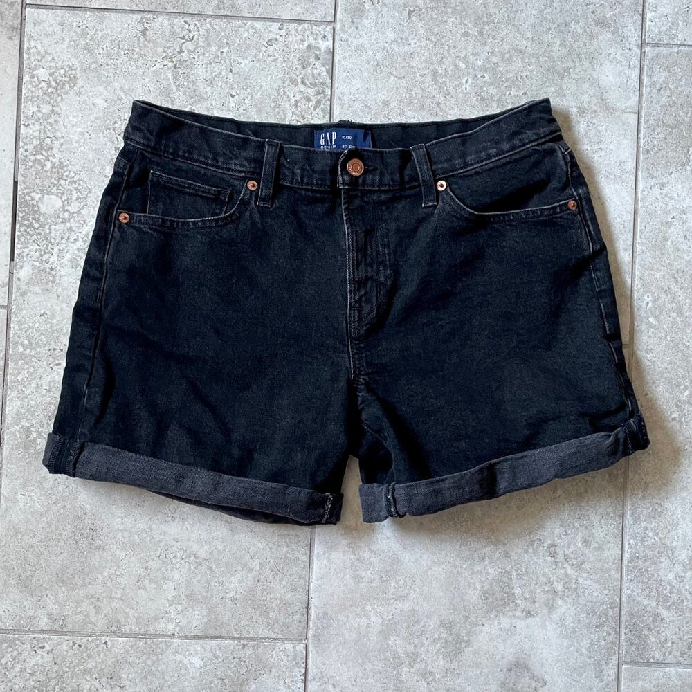 GAP Factory Black Denim Jean Shorts